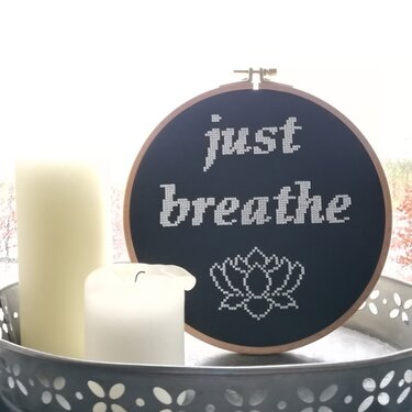 Kreuzstichvorlage "just breathe" zum Durchatmen und Entspannen sticken, PDF - Bild 2