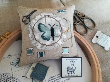 Kreuzstichvorlage Nadelkissen "Stickliebe", ein Unikat für deine Nadeln,PDF - Sticken