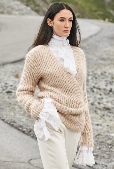 Strickanleitung: Minimal Chic: Die Wickeljacke im Rippenmuster - Bild 6