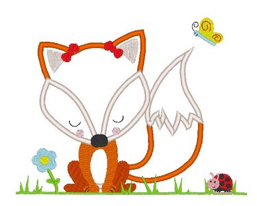 Fuchs - Stickdatei - Kissen ITH - Sticken