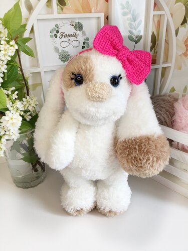 Crochet Fluffy Dog Amigurumi Pattern.