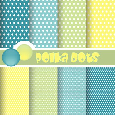 Digital Paper Digital Papier Scrapbooking Punkte Pünktchen Polka-Dots - Basteln