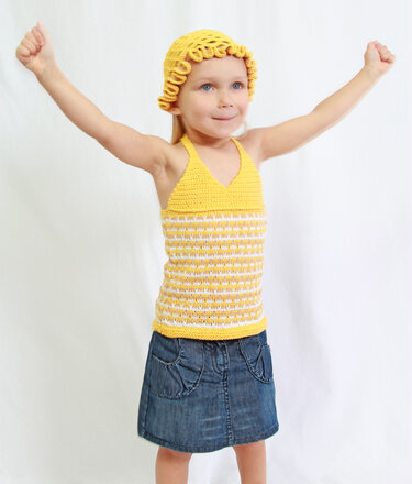 Strickanleitung Kindertop Melina in den Größen 98 bis 128, von 3-8 Jahren - Bild 5