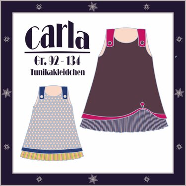 Anleitung und Schnittmuster Kinderkleid Gr. 92 - 134 - Nähen