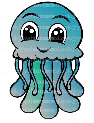 Plottdatei Qualle mit Ausmalbildern - Plotting