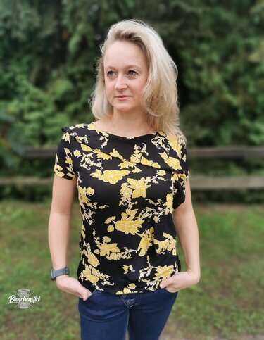 Shirt Sia – PDF-Schnittmuster Gr. 32-54 | Feminines Damen-Shirt mit Volant - Bild 4