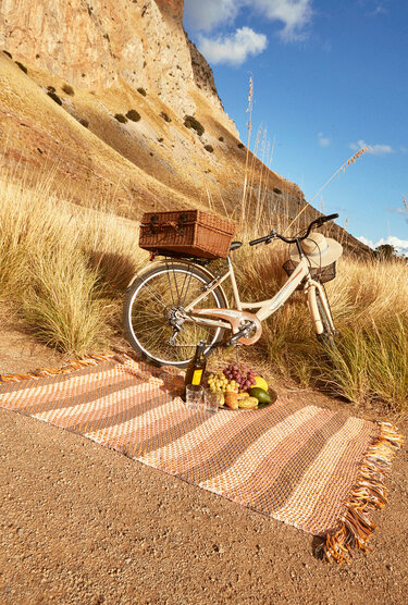 Strickanleitung: Großes Plaid mit Fransen