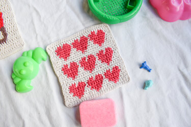Crochet Pattern Heart Washcloth