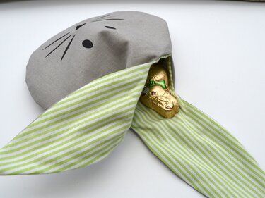 Nähanleitung Osterbeutel Hasenbeutel mit Stickdatei und Plotterdatei