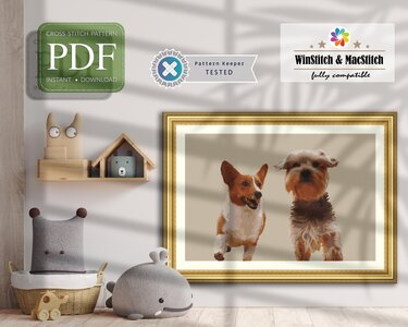 Racing Dogs > Cross Stitch Pattern PDF - Embroidery