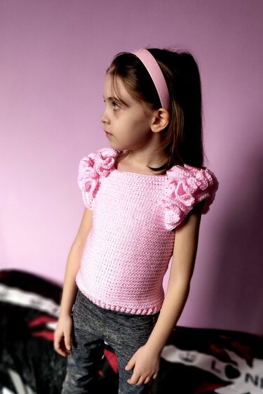 Top Curly Sleeves - Crochet