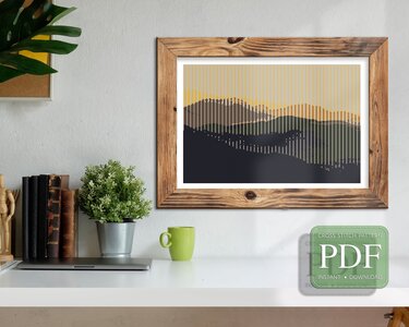 Hills Sunset > Cross Stitch Pattern PDF - Embroidery