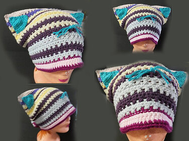 Mütze - Katzenmütze - Miau - Häkeln