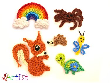 Set 05 Crochet Applique Pattern