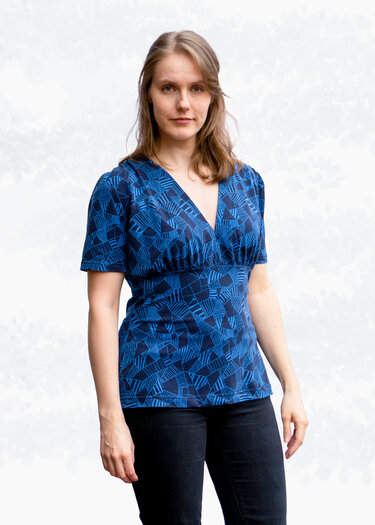 Selina – Damen-Shirt mit Kräuselungen, V-Ausschnitt, Puffärmeln BU 80-116 - Bild 12