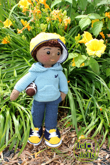 Andre, Medium Crochet Doll Pattern, Amigurumi, 18"/ 46 cm Tall