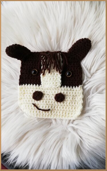 Häkelanleitung Waschlappen / Spültuch Pferdenkopf - perfekt für Anfänger