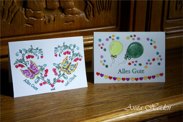 Grußkarten zum Ausmalen - Basteln