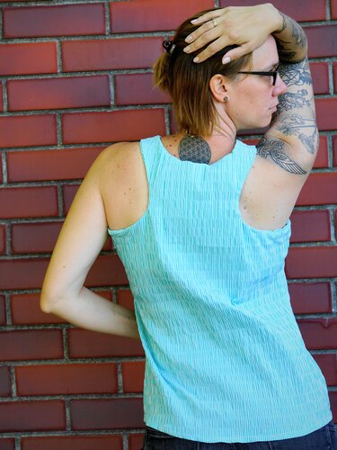 Zinnia TOP TUNIKA DRESS MAXI DRESS with Raceback Back Neckline - Sewing