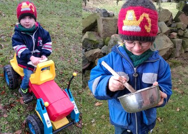 Häkelanleitung: Bagger Mütze für Baustellen- Fans
