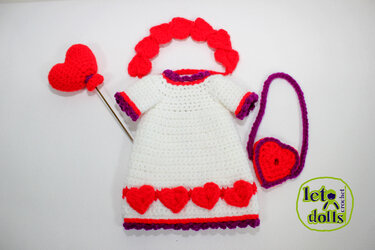 Valentina, Small Crochet Doll Pattern, Amigurumi, 15"/ 38 cm Tall