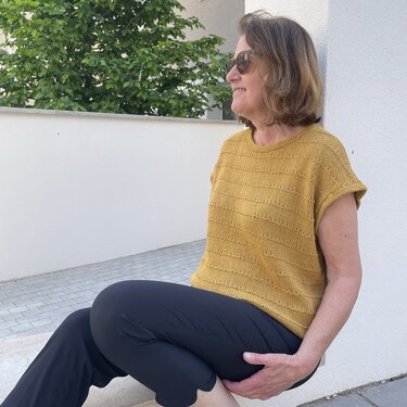 Strickanleitung Sommerpulli Kjra Damen Gr 36 - 48 - Bild 4