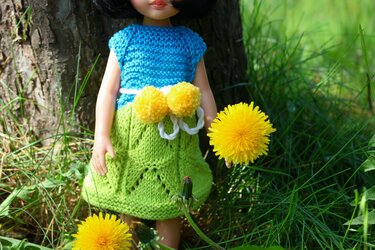12-inch Dolls Dress02 Knitting Pattern