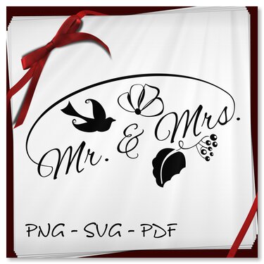 Clipart cricut digital Paper Mr. & Mrs. svg Hochzeit plotten Plotter - Plotting