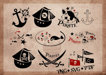 Clipart cricut digital Paper Pirat T-Shirt Druck Plotter - Plotting