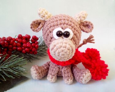 270 Crochet Pattern - Little Bull Ox toy - Amigurumi