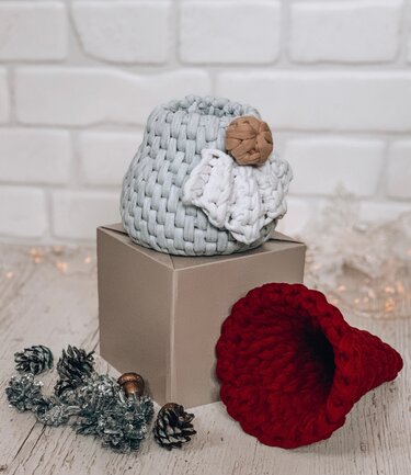 Crochet pattern Scandinavian gnome basket PDF digital