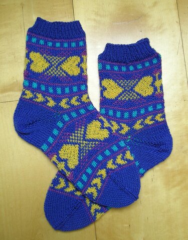 Strickanleitung Socken "Herzenssache" Größe 38/39