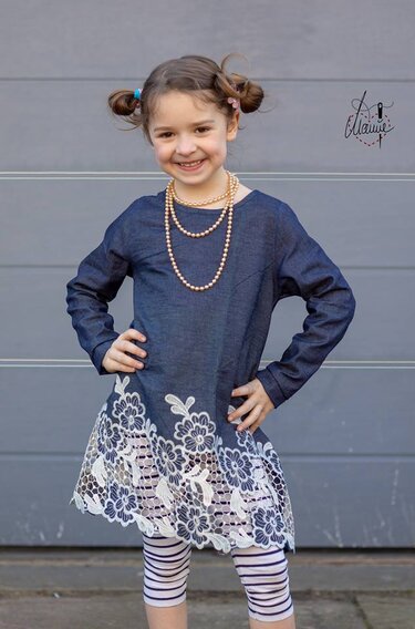 Kleid/Bluse Mädchen – E-Book Schnittmuster Gr. 134-176 - Nähen