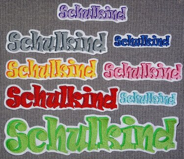 Schulkind in 3D Optik und Zahlen - Sticken