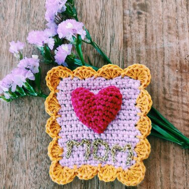 Herz häkeln, 3D-Herz Kühlschrankmagnet/Wandhänger, PDF-Anleitung downloaden