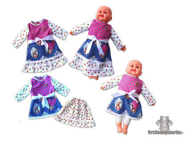 Lena Kinderkleid Sommer Winter Webware Jersey Trompetenärmel Flügelärmel - Nähen