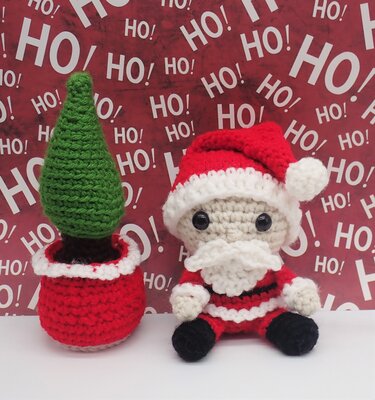Christmas Amis Set 1 (Santa, Tree, & Snowman)- Crochet Amigurumi Pattern