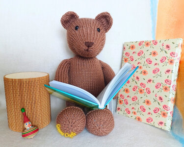 Honey, the Bear Girl - Toy Knitting Pattern