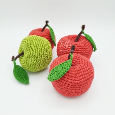 The Perfect Apple | Amigurumi Fruit Crochet Pattern PDF in English and Deut