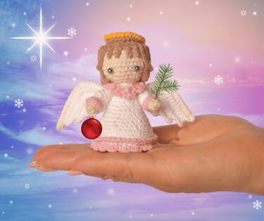 Three Christmas Angels. Amigurumi Angels. Crochet pattern