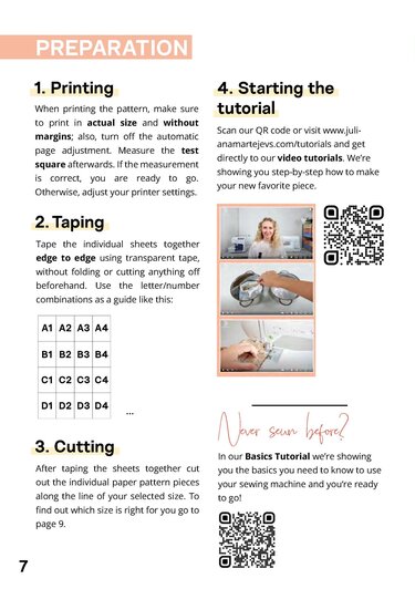 Sewing pattern sweater pullover, XS-XXXL, Easy with video tutorial