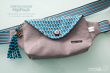 Gürteltasche "HipPack" (Nähanleitung und Schnittmuster in 2 Größen)