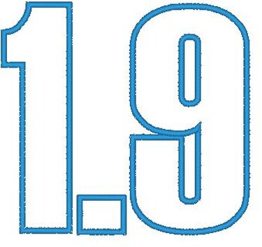 Stickdatei - 16cm Buchstaben und Zahlen Alphabet Zahl - Sticken