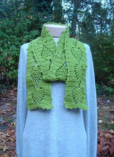 Plush Pineapples Scarf - PA-326 - Crochet