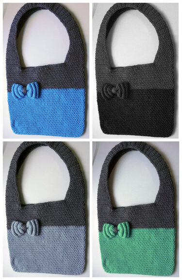 Crochet Pattern for the Bag with bow in your desired colors!