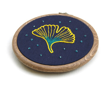 Stickanleitung Gingkoblatt - Sticken