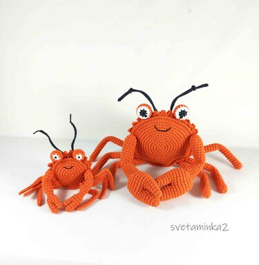 Crab Crochet Pattern Amigurumi Crochet (mini) Crab Stuffed Animal Pattern