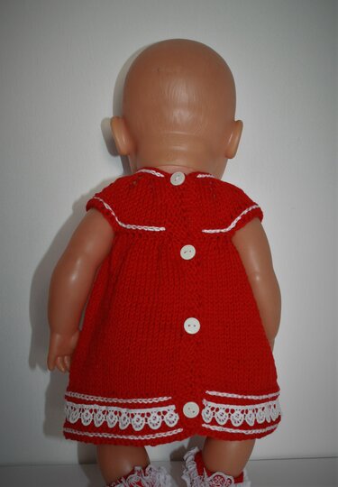 5-tlg.Kleidungs-Set "Gerda" für 42-44cm Babypuppen / Strickanleitung