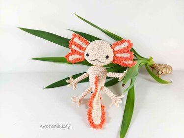 Axolotl Crochet Pattern Amigurumi Cute Axolotl Pattern