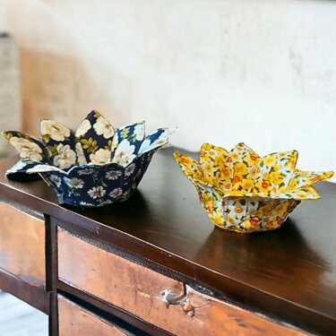 Fabric basket sewing pattern and tutorial, pdf, 3 sizes